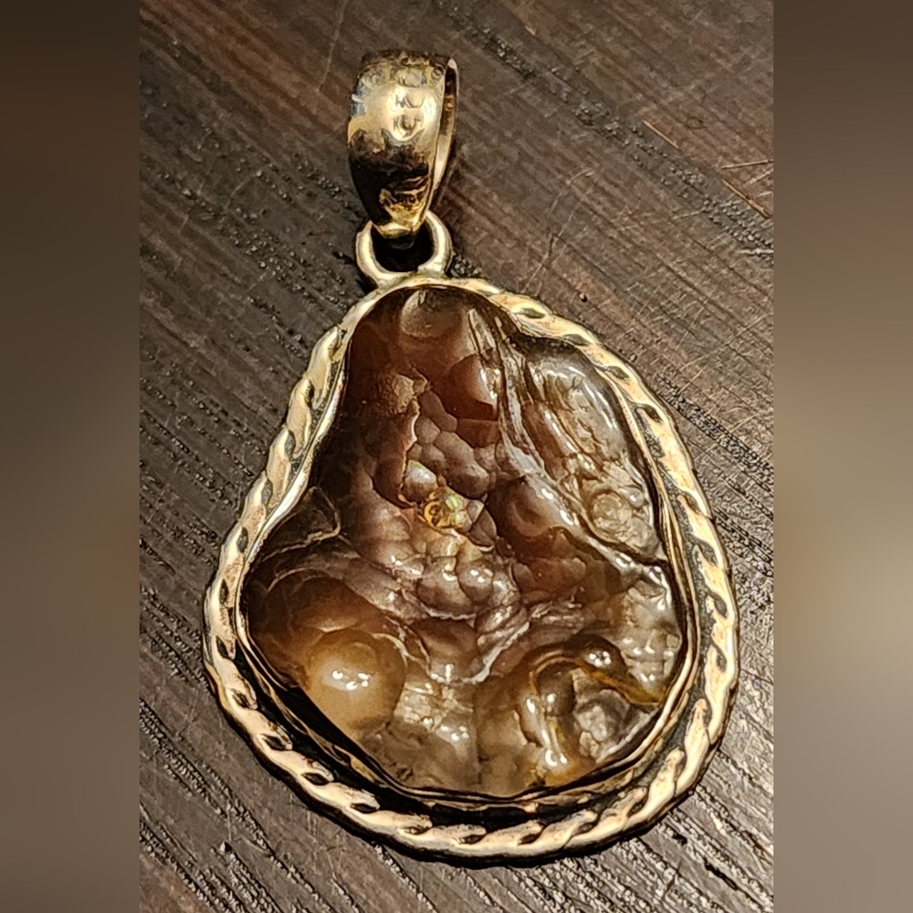 Sterling Silver Mexican Fire Agate Pendant